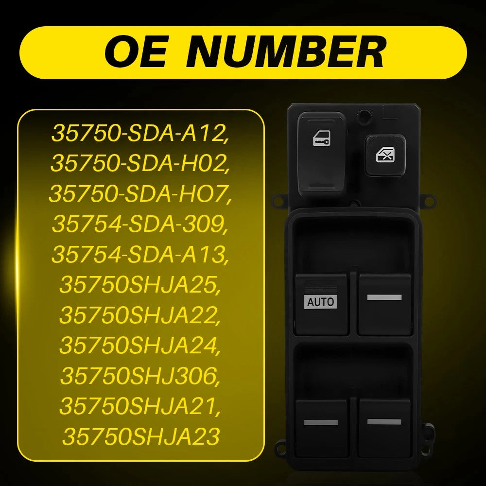 Master Power Window Door Switch for Honda Odyssey (2005–2010) 35750SHJA25