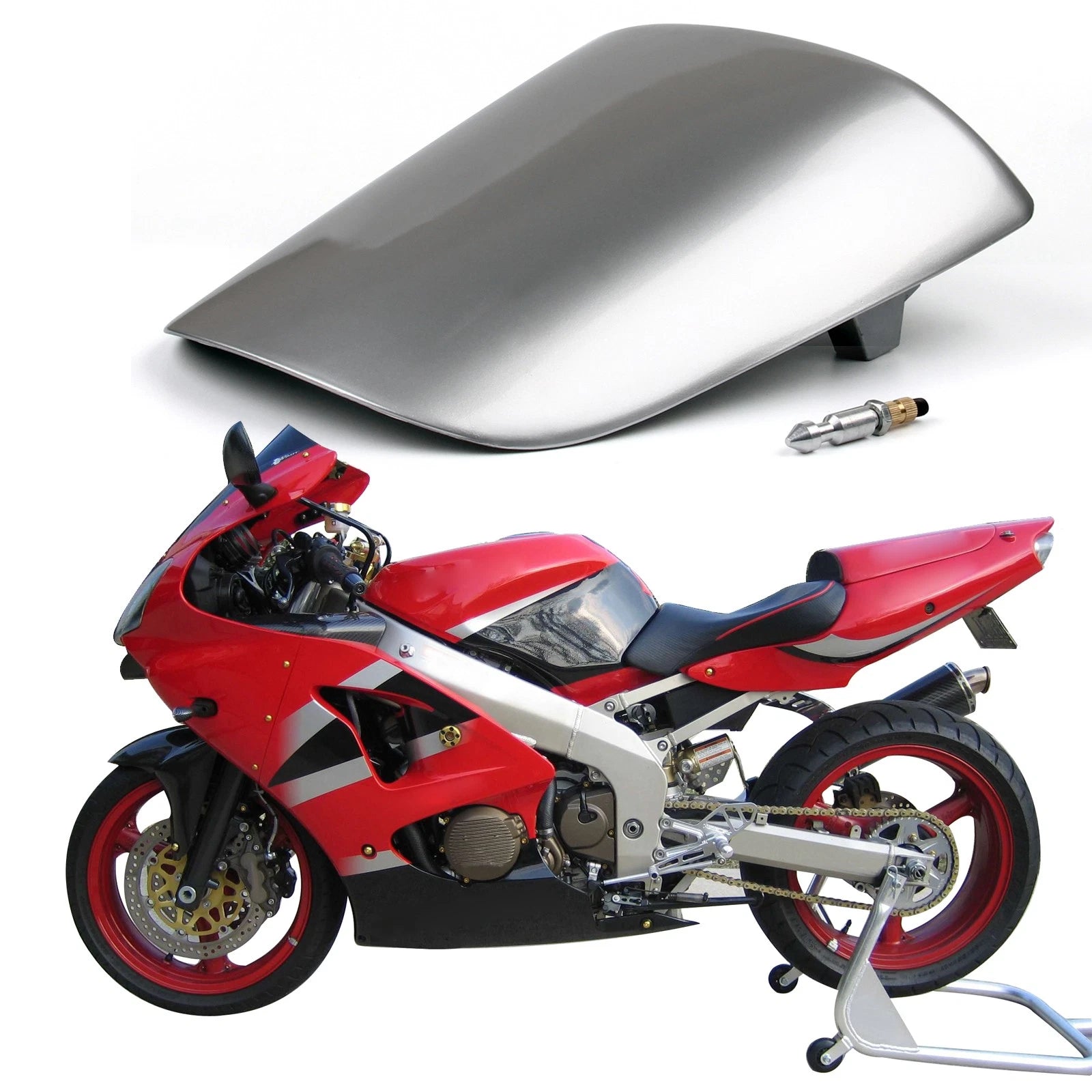 Rear Seat Cover Cowl for Kawasaki ZX6R (2000–2002) Silver