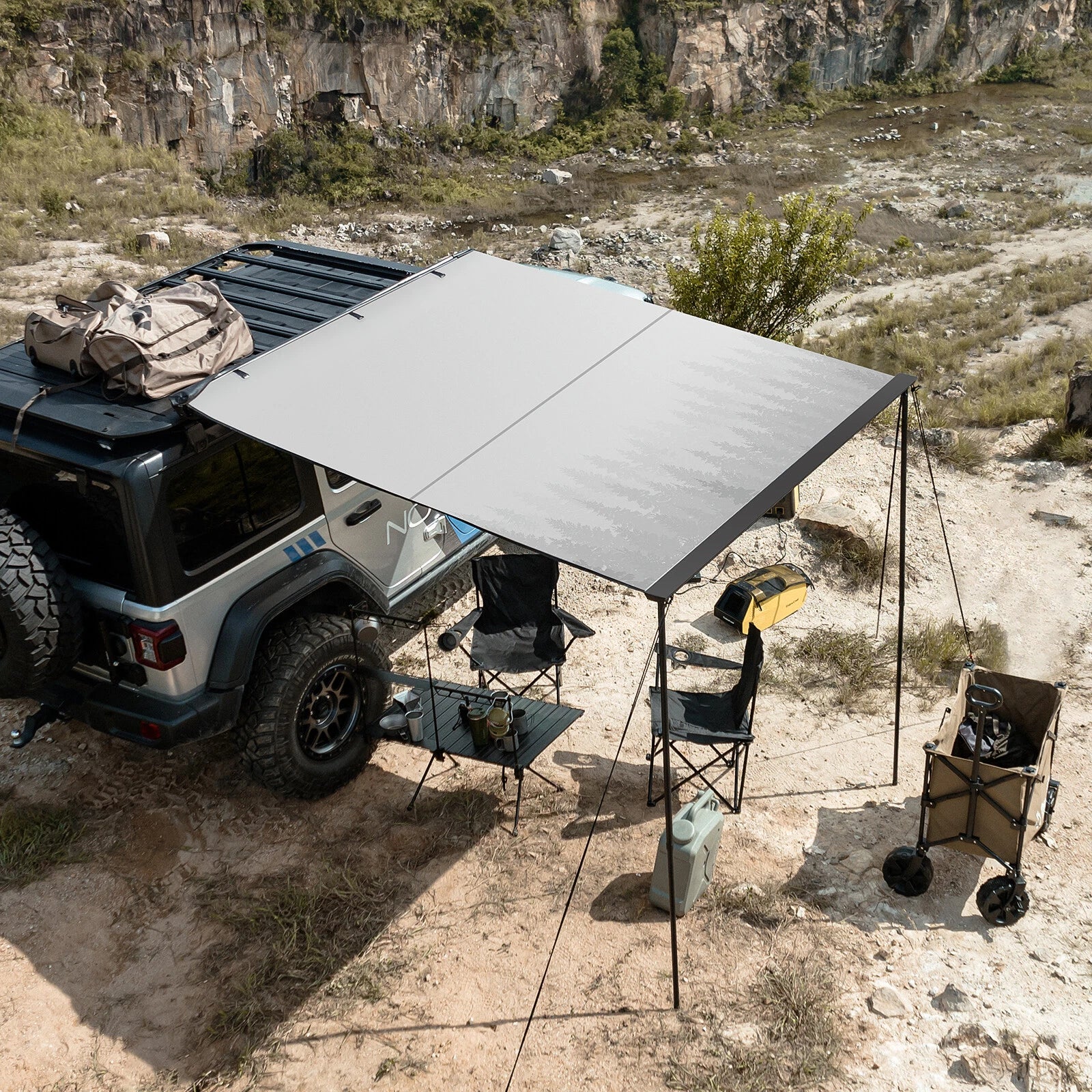 Car Awning Side Tent for Camping (6.6ft x 6.6ft) Waterproof
