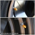 Set of 4 Aluminum Bullet Style Tire Rim Valve Air Port Cover Caps - Blue