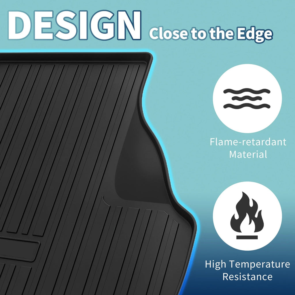 Flat Face Cargo Liner Rear Trunk Mat for Honda Accord (2013–2017) TPE 1 Pc