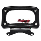 Rear Curved License Plate Frame with LED Light for Harley Touring (2014–2023)