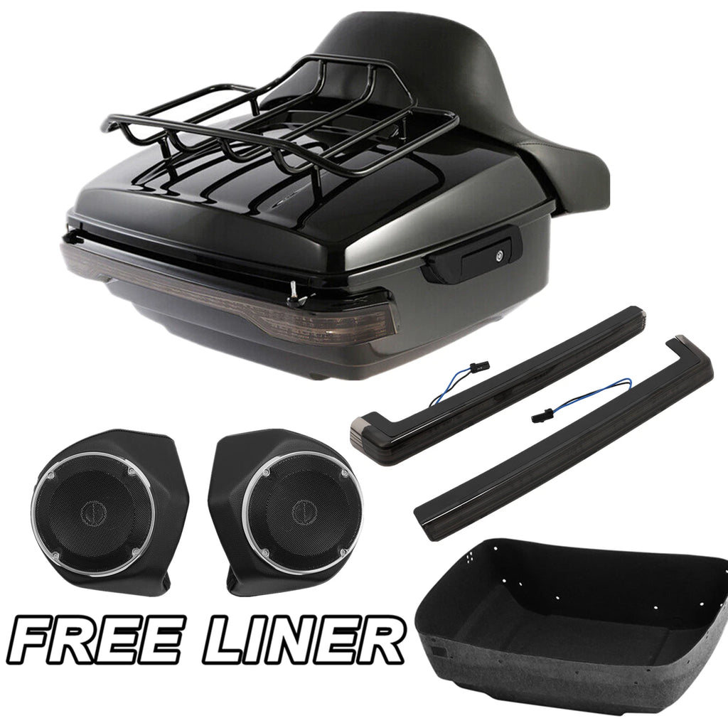 Trunk Pad Rack Light Speakers for Harley CVO Street Glide (2014–Present)