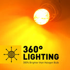 2X Amber Yellow LED Turn Signal Parking Light Bulbs for AUXITO