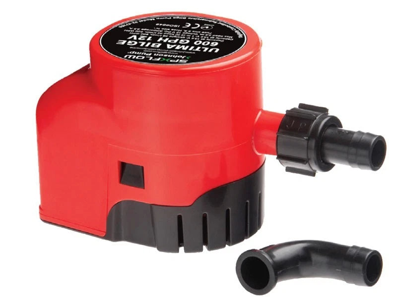 SPX Johnson Ultima Bilge Pump 12V 600 GPH 32-47258 BLA 131830