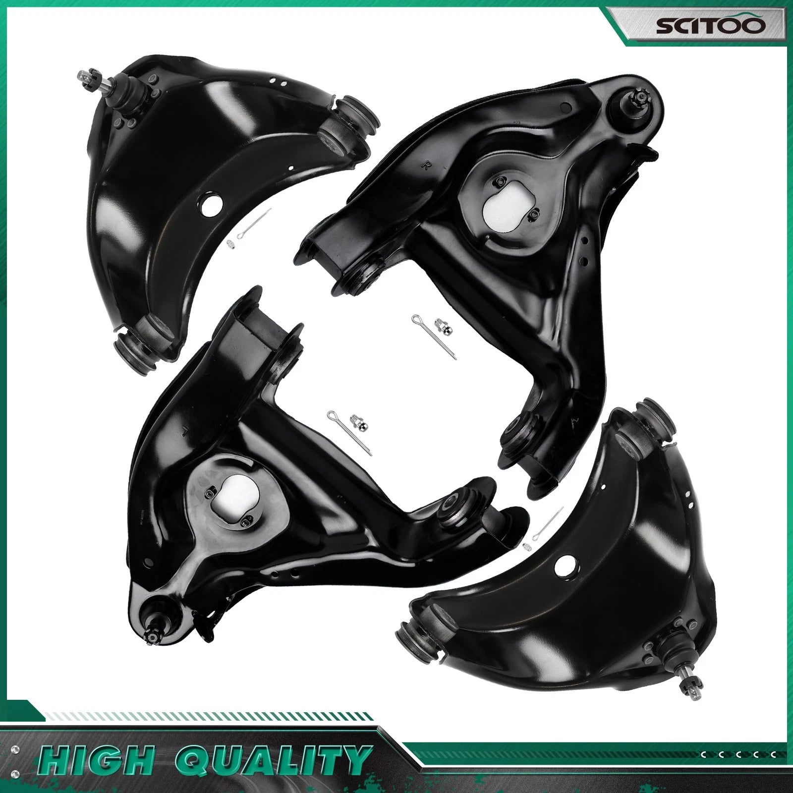 Set of 4 Front Upper Lower Control Arms for Chevy Express 1500 2500 (2003–2023)
