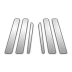 6Pc Chrome Pillar Post Covers for 10-16 Mercedes E Class - P4310