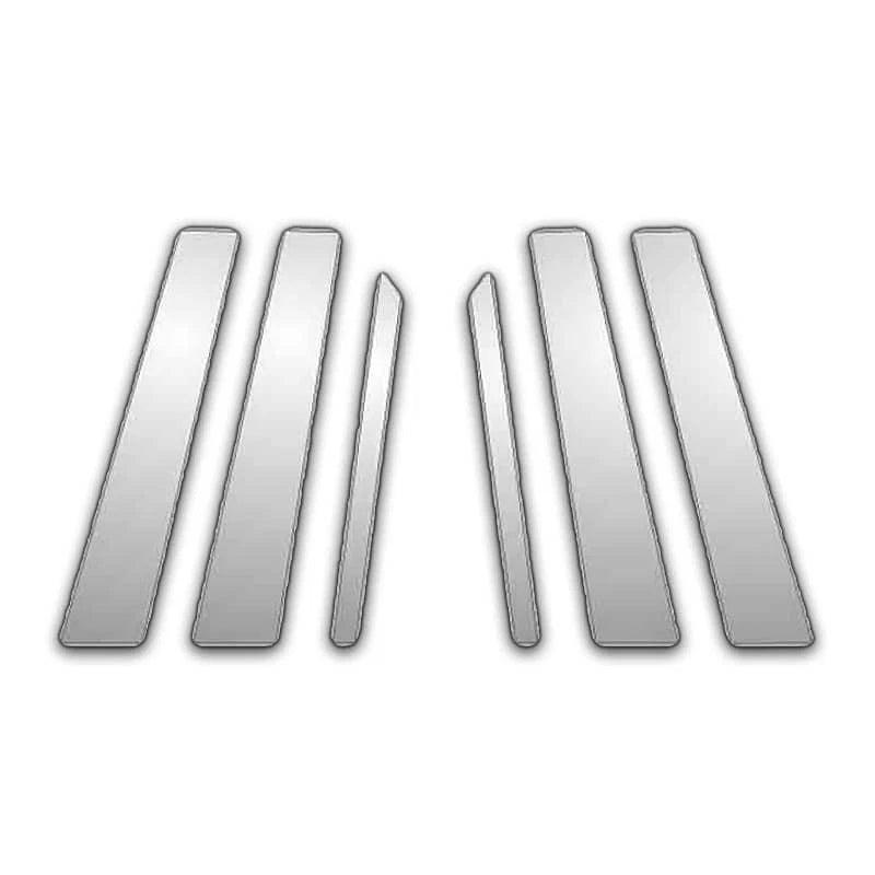 6Pc Chrome Pillar Post Covers for 10-16 Mercedes E Class - P4310