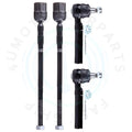 Set of 4 Tie Rod Ends for Ford Mustang (1994–2004)