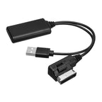 Set of 2 Wireless Bluetooth AUX Audio Cable Adapters for Audi Q7 A5 A6 (2006–2020)