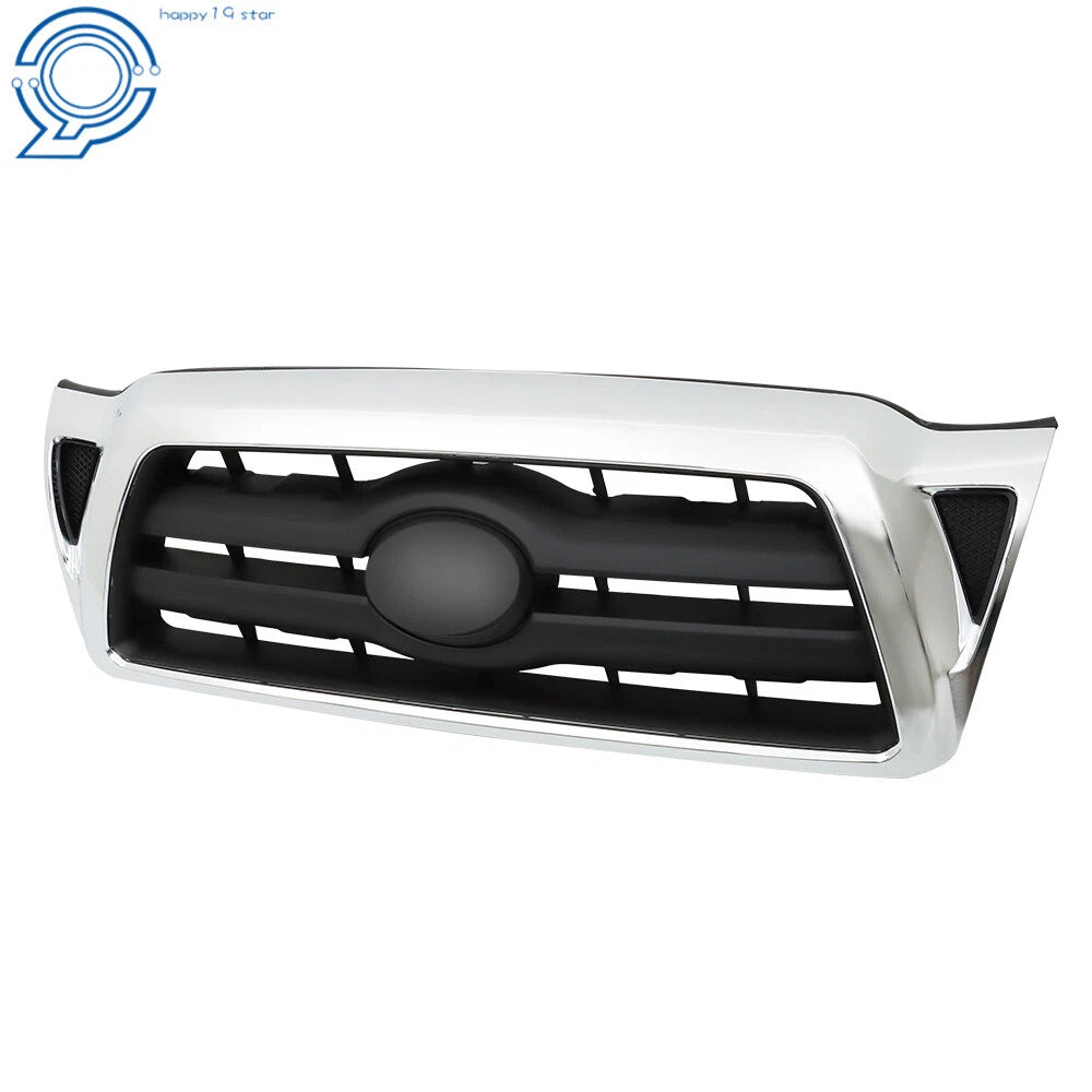 Chrome Black Front Bumper Grille for Toyota Tacoma (2005-2011)
