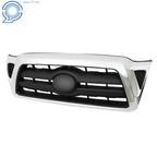 Chrome Black Front Bumper Grille for Toyota Tacoma (2005-2011)