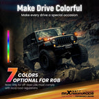 7" 332W LED Driving Light Bar for Off Road 4x4 (RGB DRL)