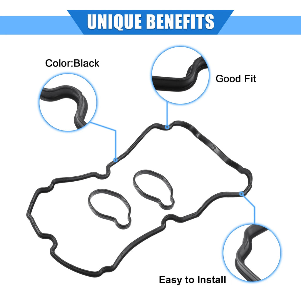 Valve Cover Gasket Kit for Subaru Forester (2004–2013) Rubber Black