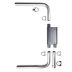 Exhaust System with Chambered Muffler for 82-92 Camaro Firebird