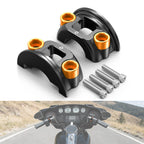 2X Aluminum Brake Clutch Perch Half Clamps for Harley Street Glide (2014–2023)