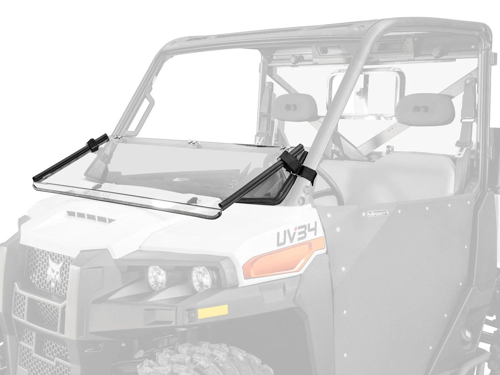 Scratch Resistant Flip Down Windshield for Bobcat UV34 (2018–2023)