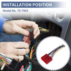 Set of 2 Car Stereo CD Player Wiring Harness 70-7903 for Mazda 2 (2011–2014)