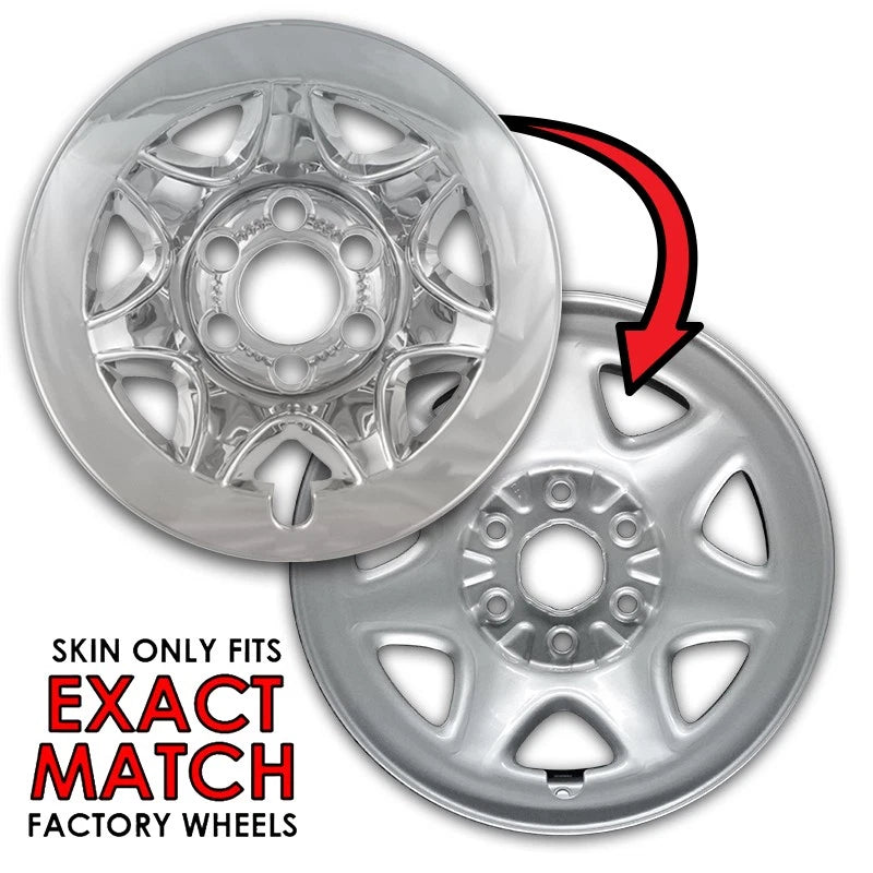 17 Chrome Wheel Skins Set of 4 Replacement for Chevy Tahoe (2015–2017)