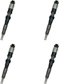 Set of 4 Common Rail Injectors 095000-6490 for John Deere HPCR 4045T 6068T