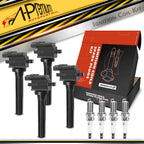 Set of 4 Ignition Coils & 4 Iridium Spark Plugs for Chevy Tracker (2001–2003)