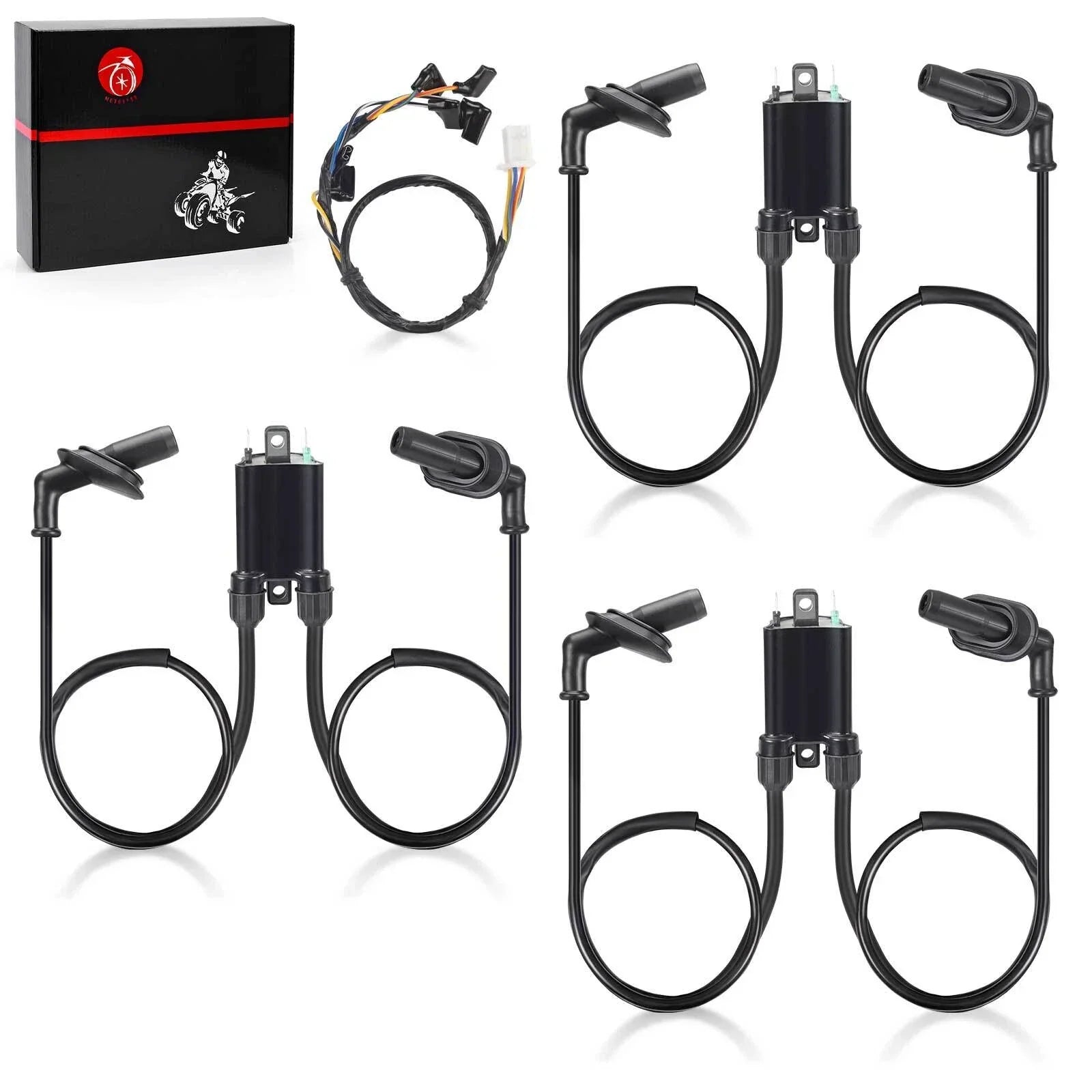3 x Ignition coil cap + Sub-wire for Honda Gold Wing GL1500 (1988–2000)