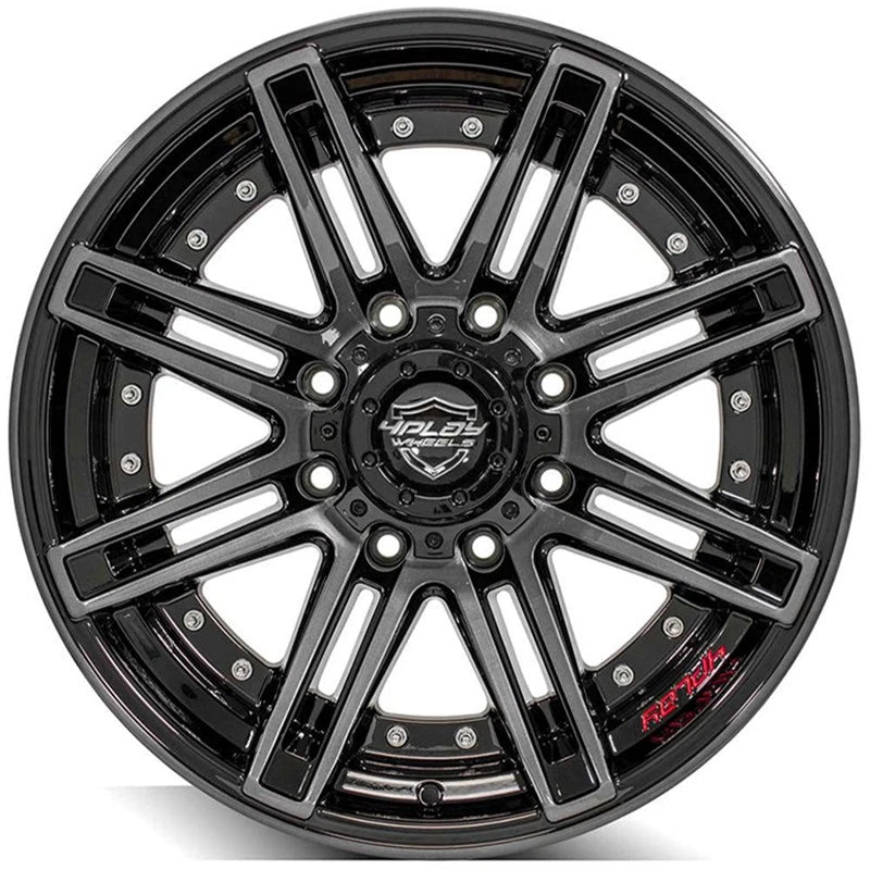 Gloss Black Wheel 20 Inch with Brushed Face for Ford Excursion (2000–2005)