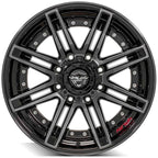 Gloss Black Wheel 20 Inch with Brushed Face for Ford Excursion (2000–2005)