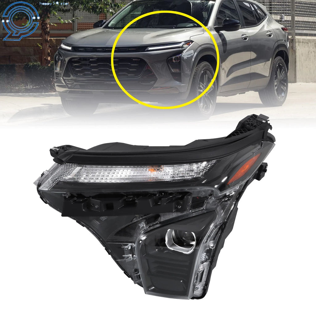 LED Black Headlight for Chevy Trax (2024–2025) Driver Projector LH Side