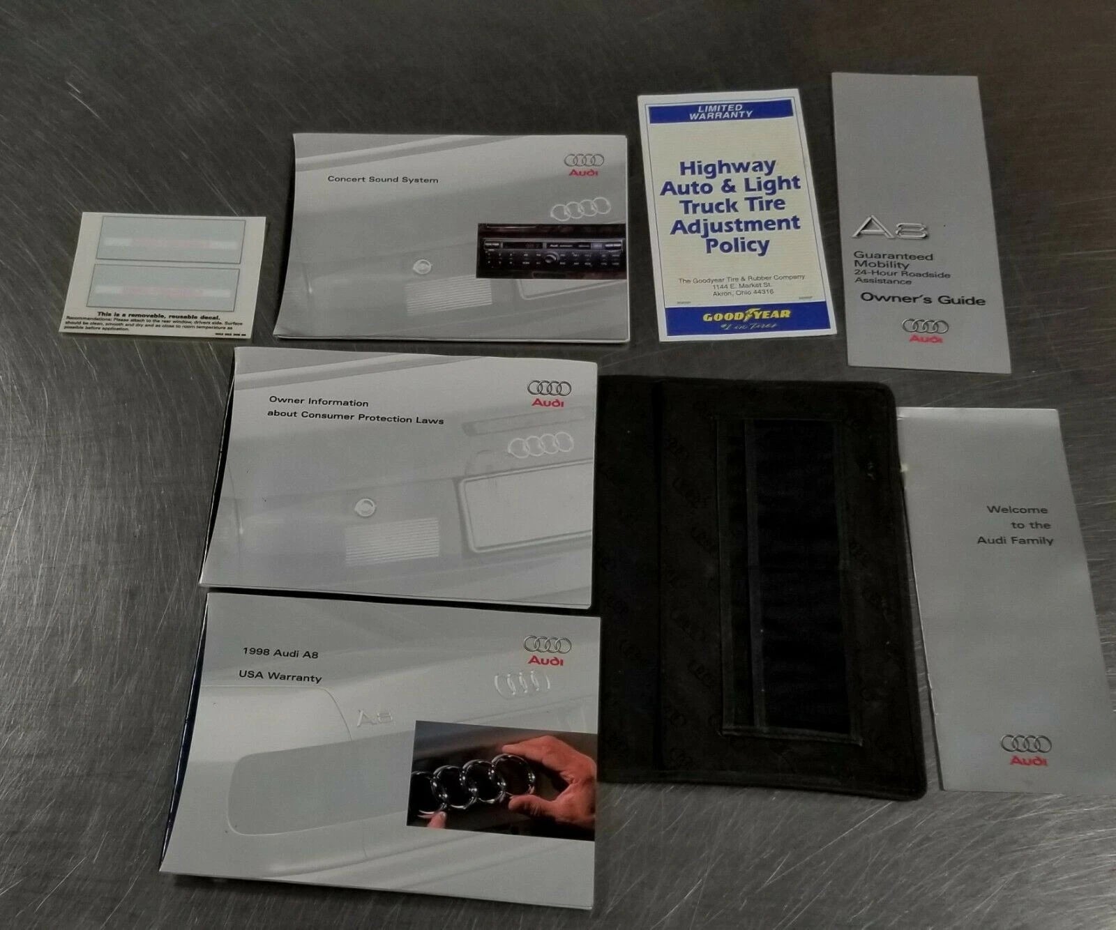 Set of 2 Owners Manuals for Audi A8 (1998)