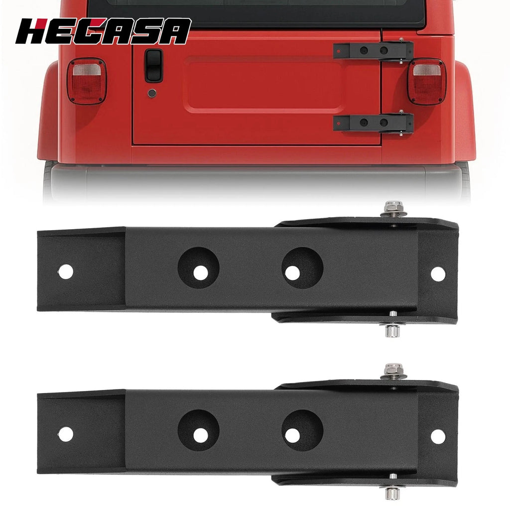 Set of 2 Rear Tailgate Door Hinge Mounts for Jeep Wrangler TJ (1997–2006)