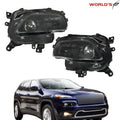 Headlights for Jeep Cherokee (2014–2018) Halogen Projector Black