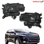Headlights for Jeep Cherokee (2014–2018) Halogen Projector Black