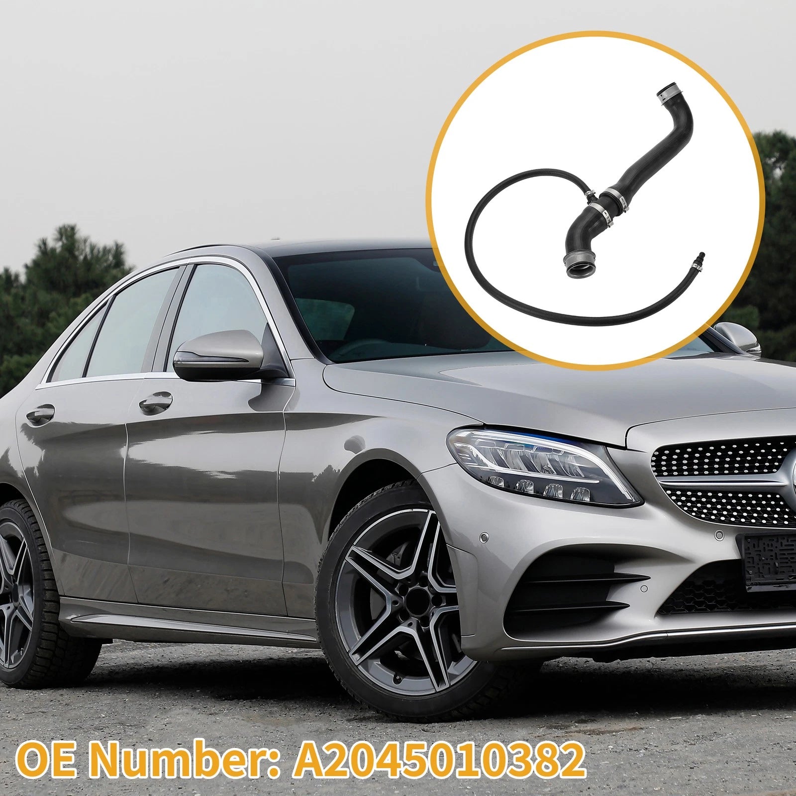 Radiator Hose for Mercedes-Benz C300 (2008–2012) No.A2045010382 Rubber