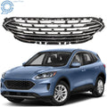 Front Bumper Center Grille for Ford Escape (2020–2022) Black with Chrome Molding