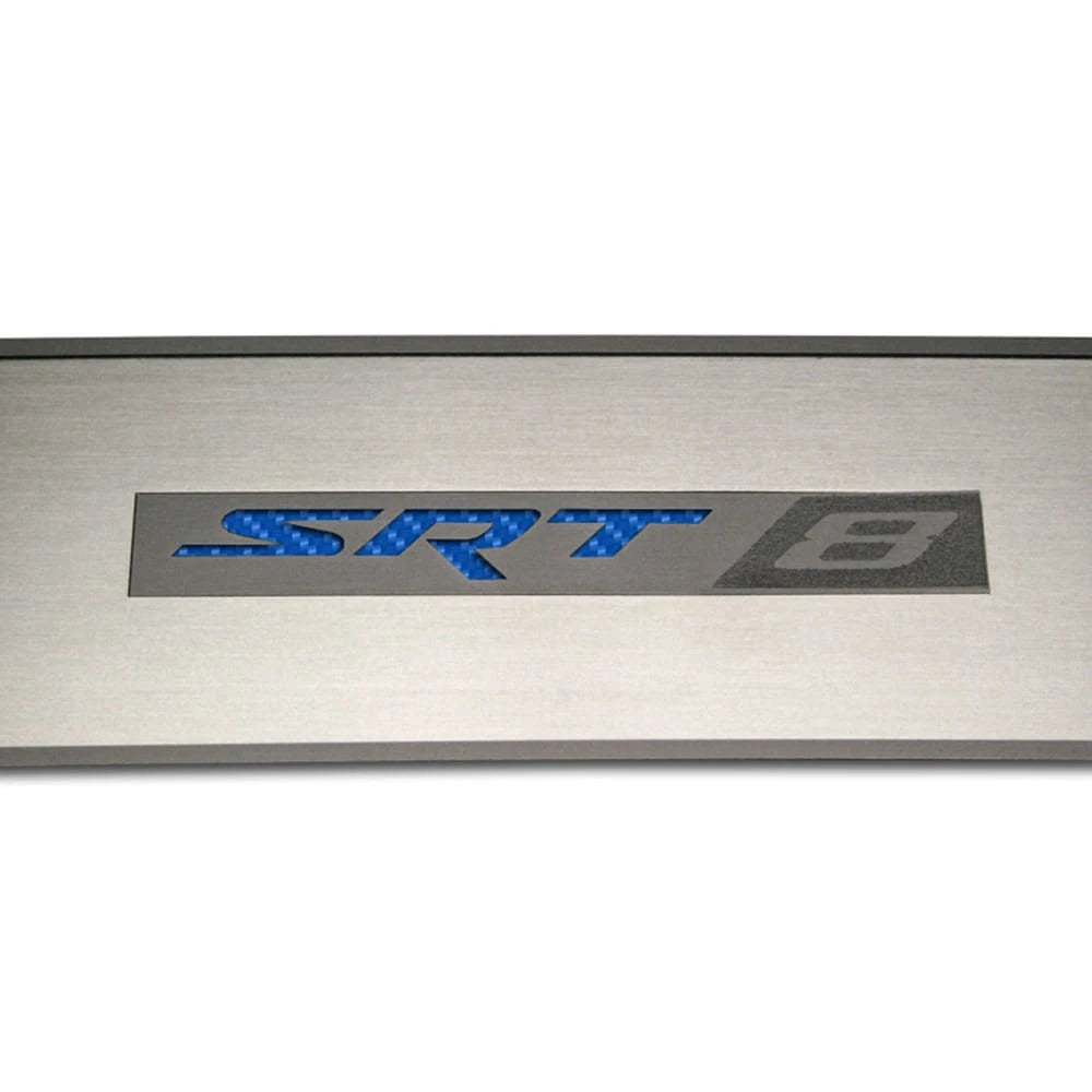 Stainless Door Badge Replacement with SRT 8 Yellow Inlay for Dodge Challenger (2009–2014)