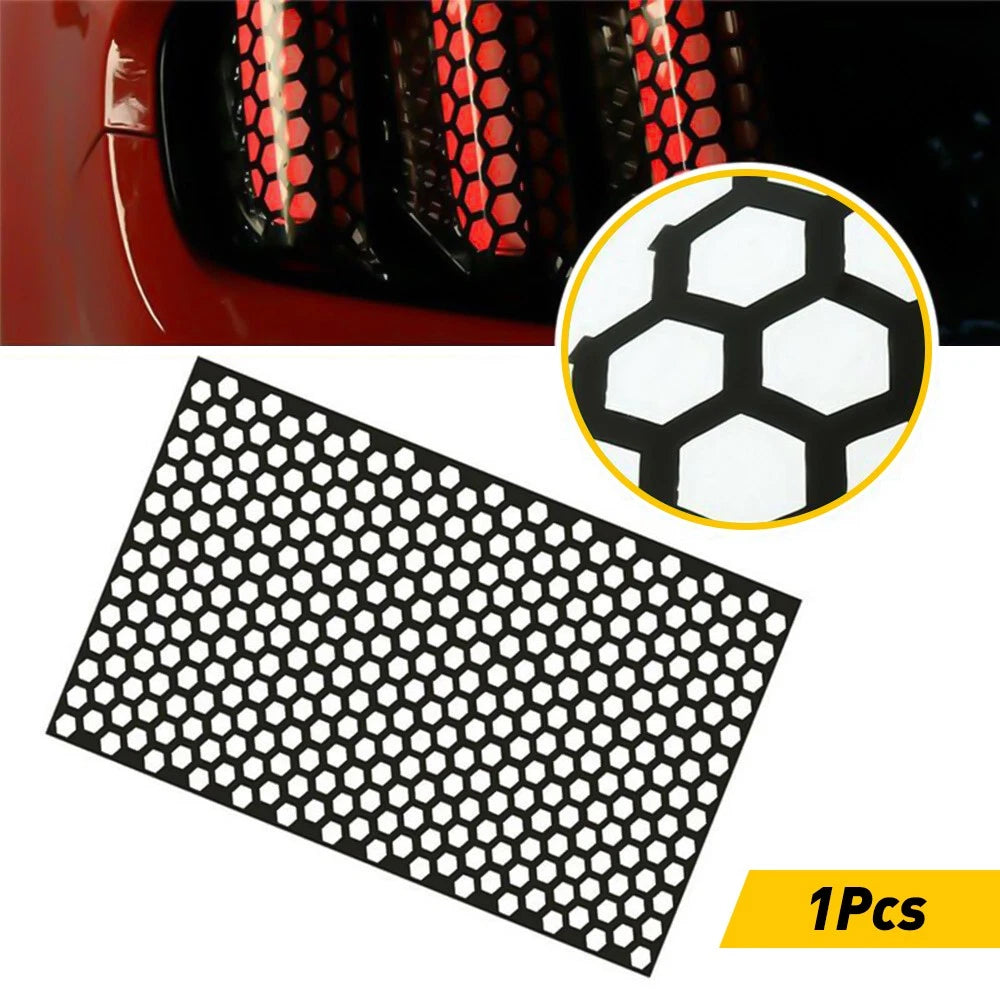 Tail Light Cover Sticker for Car (Honeycomb, Black)