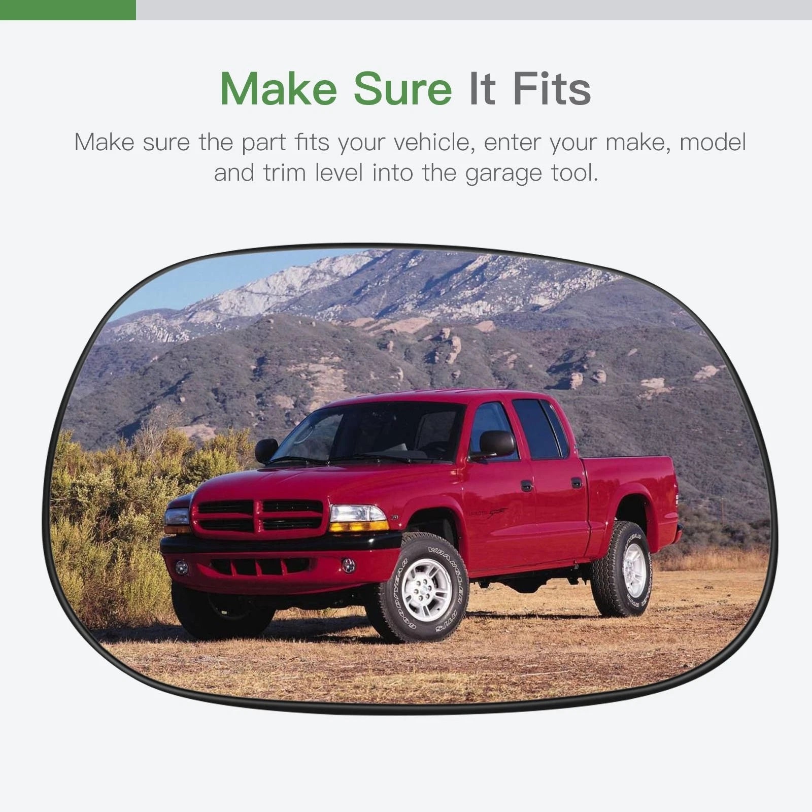 Replacement Mirror Glass for Dodge Dakota/Durango (1997–2002)