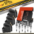 Set of 3 Ignition Coils & 6 Iridium Spark Plugs for Chevy Malibu (1999–2003)