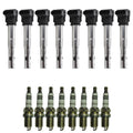 Set of 8 Ignition Coils & Spark Plugs for Audi RS4 B7 4.2 V8 (2007)