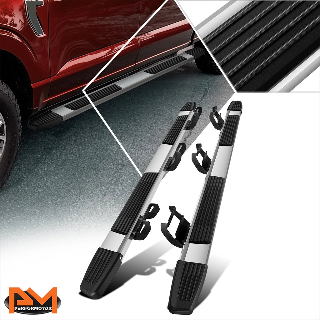 Set of 2 Polished Side Step Nerf Bars for Ford F150 Crew Cab (2015–2022)