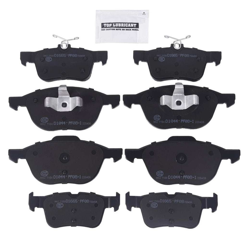 Set of 4 Ceramic Brake Pads for Ford Escape (2017–2019)
