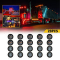 Amber Red LED Side Round Marker Light for Truck Trailer ATV Boat (3/4")