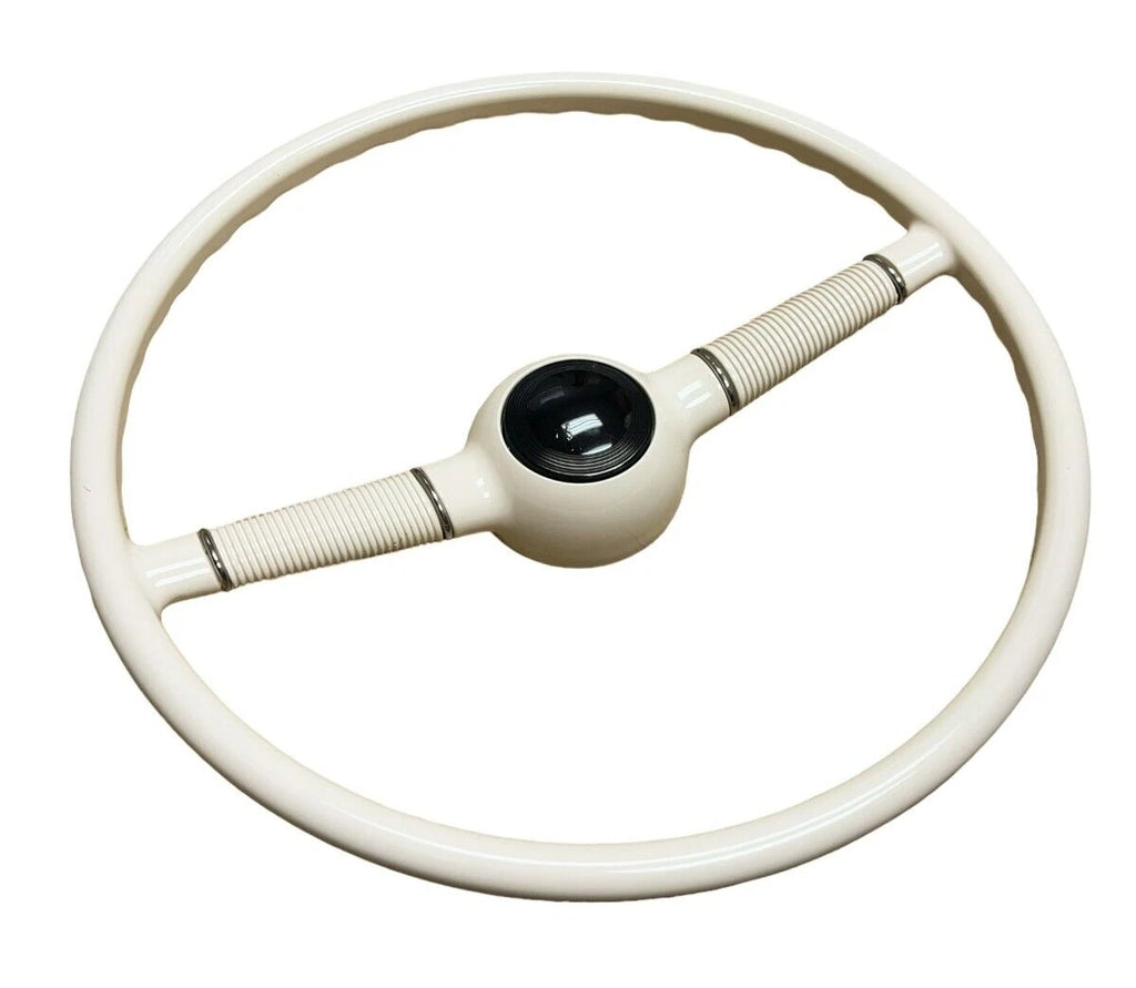 Steering Wheel for 1940 Ford Deluxe Style 16 Inch Gloss White with Horn