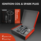 Set of 4 Ignition Coils & 4 Iridium Spark Plugs for Hyundai Sonata (2015–2019)