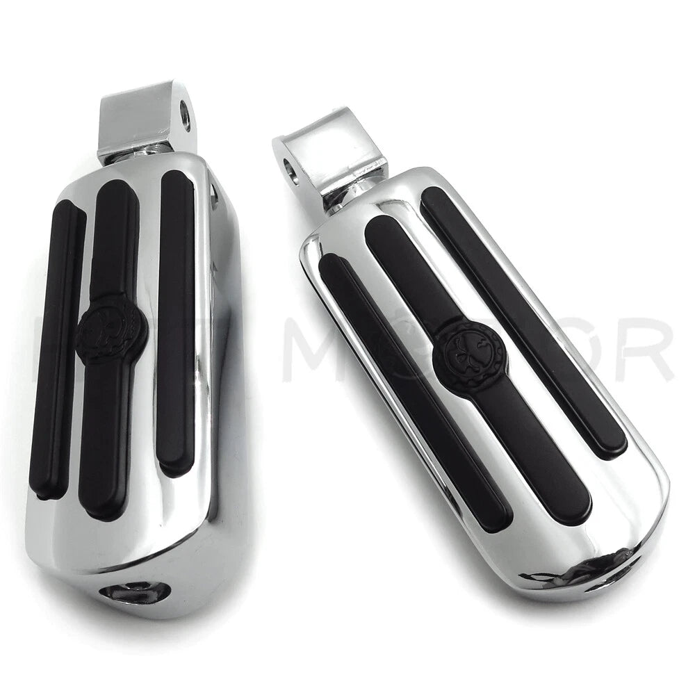 Chrome Rubber Custom Footpegs for Honda Fury VT1300 Shadow Aero Phantom Spirit (2009–2019)