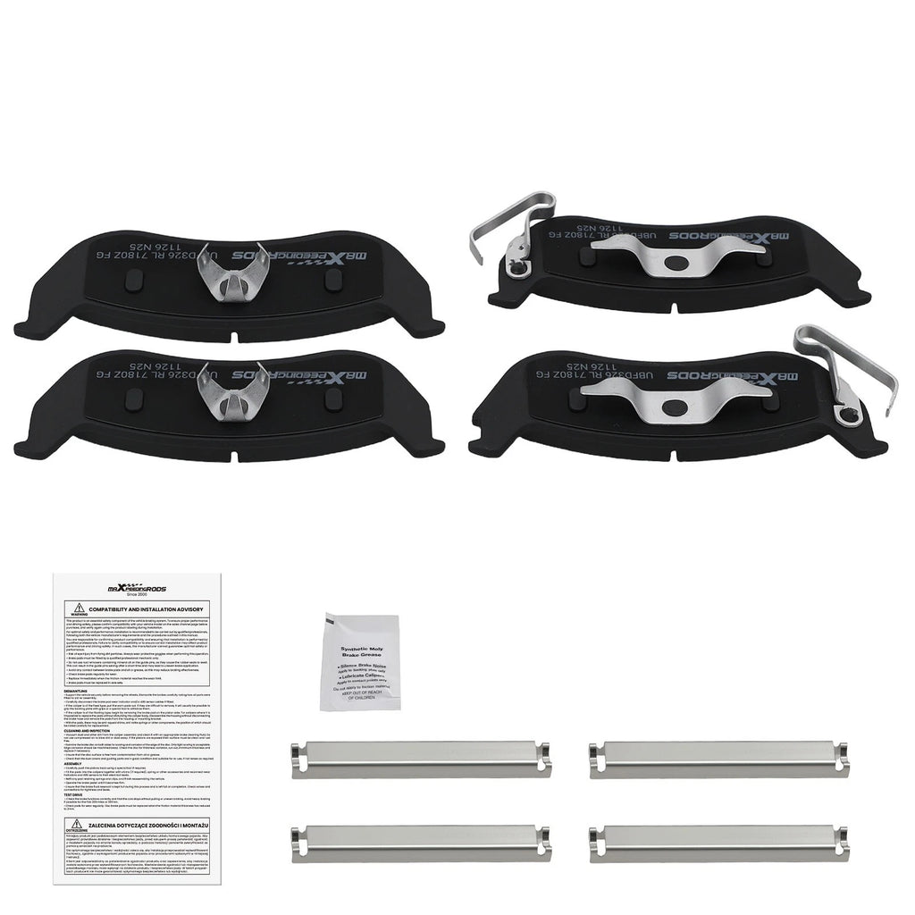 Set of 4 Rear Ceramic Brake Pads for Lincoln Town Car/Mercury Grand Marquis (2003–2011)