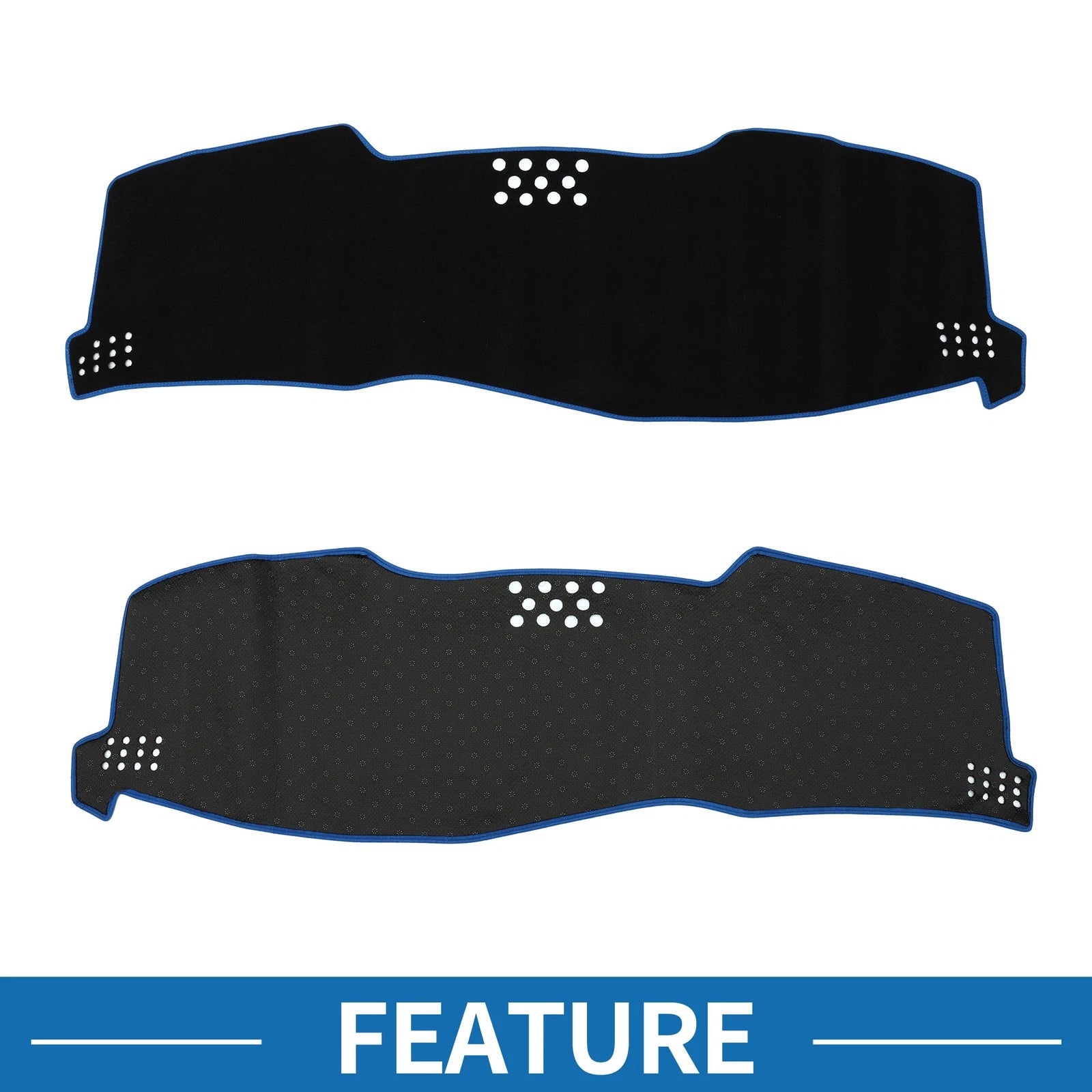 Dashboard Cover Mat for Toyota Avalon (2005–2010) Black Blue