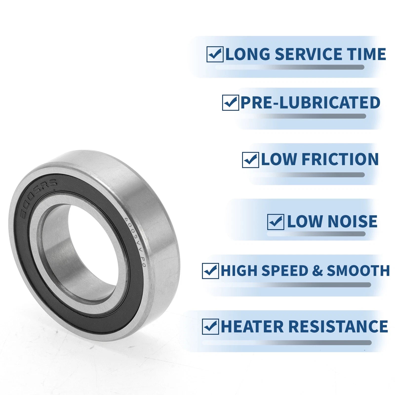 Deep Groove Ball Bearing 6005VV for Scooter Skateboard (P0 25x47x12mm)