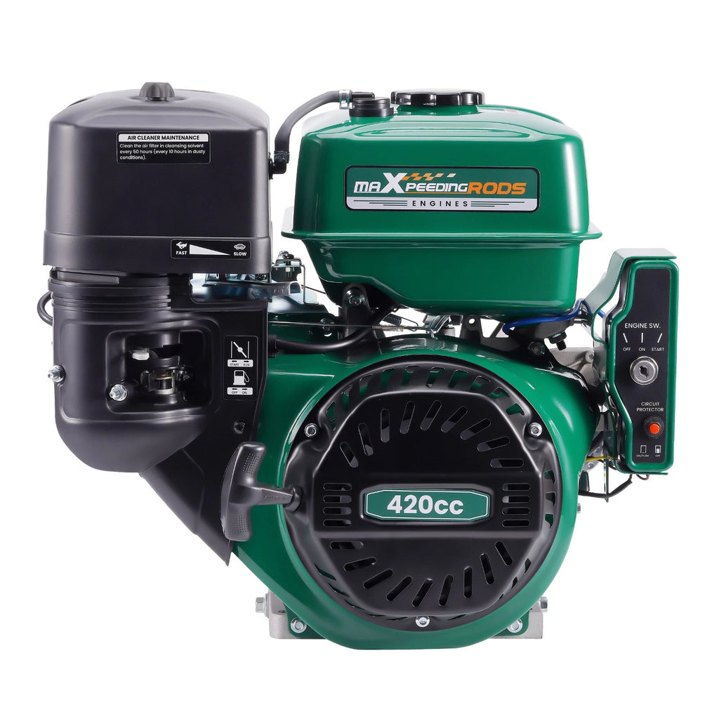 15HP 420cc Horizontal Engine Motor for Rototiller (Electric Start, 4 Stroke)